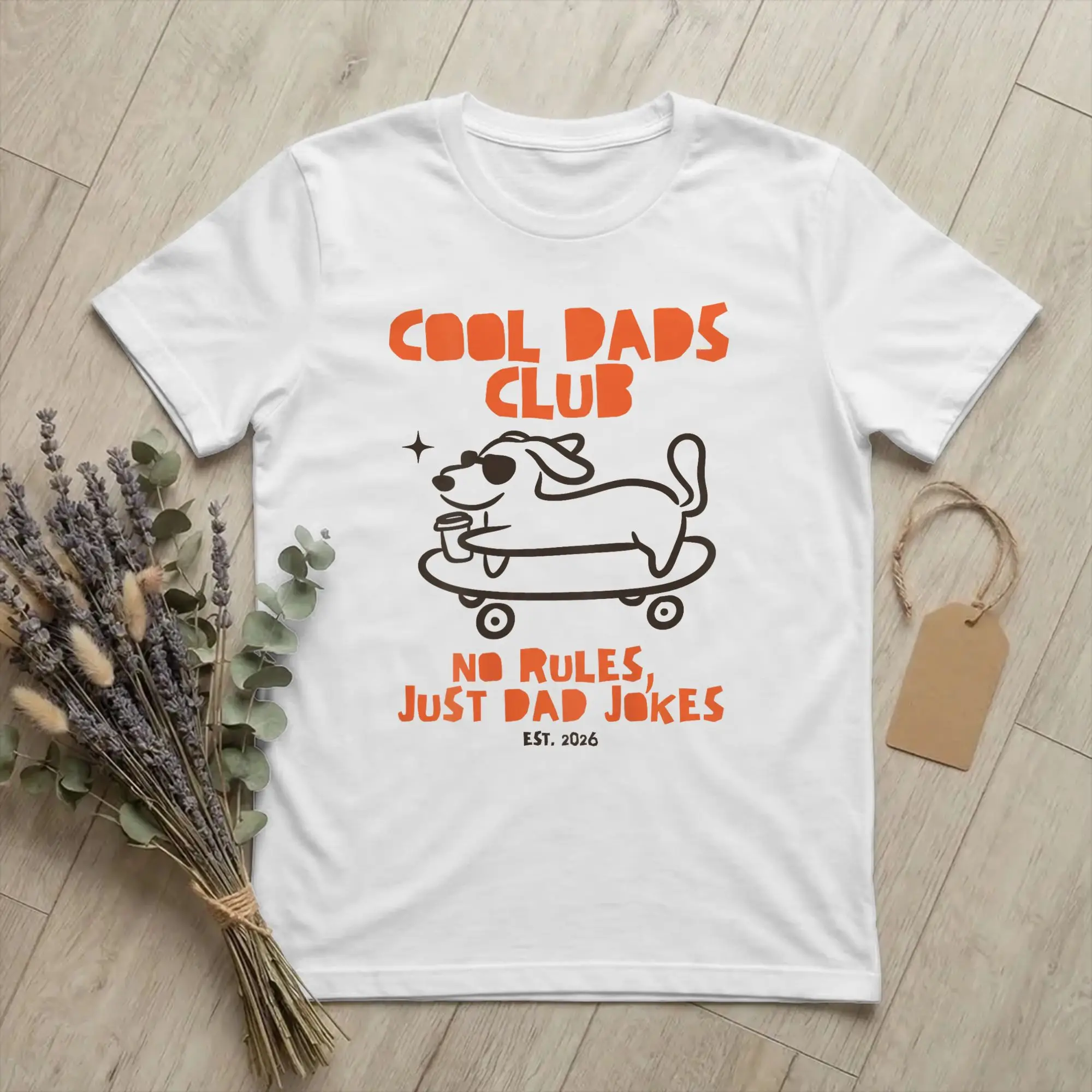 Men's Cool Dads Club No Rules Jokes T Shirt Father's Day  Tops Vintage Short Sleeve Round Collar Tees
