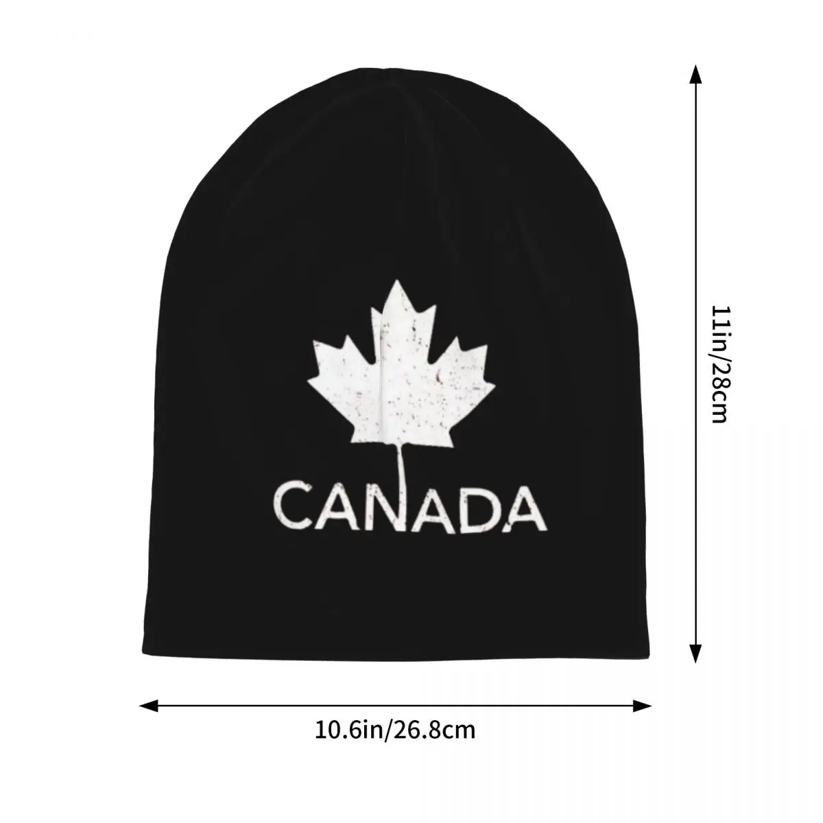 Canada Flag Warm Knitted Cap Hip Hop Bonnet Hat Autumn Winter Outdoor Beanies Hats for Men Women Adult