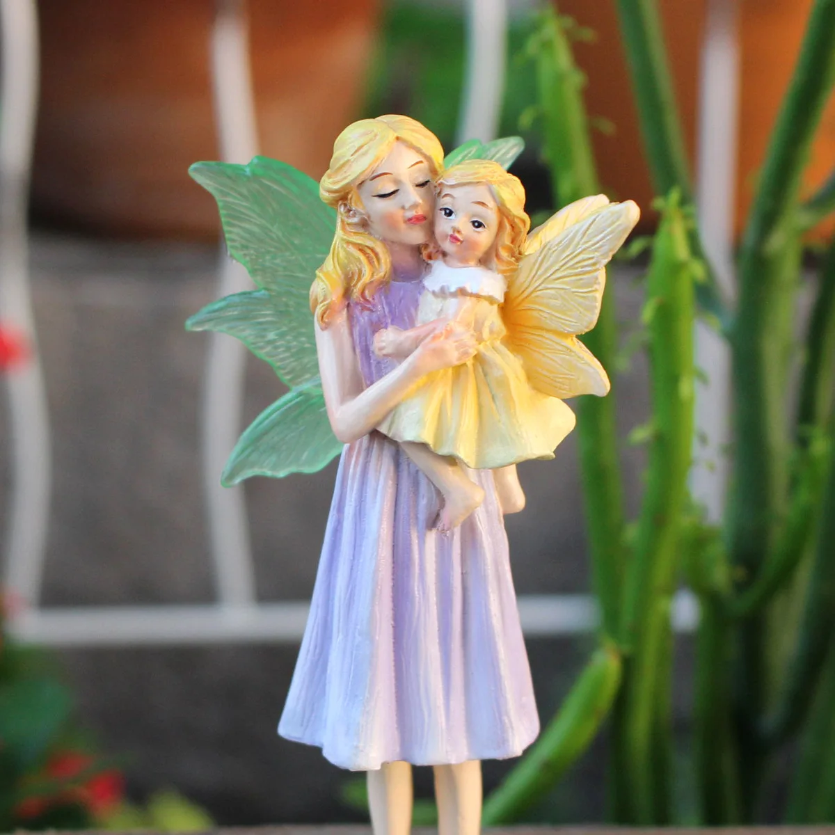

Mother & Daughter Fairy Garden Stake - Whimsical Lawn Decor for Home