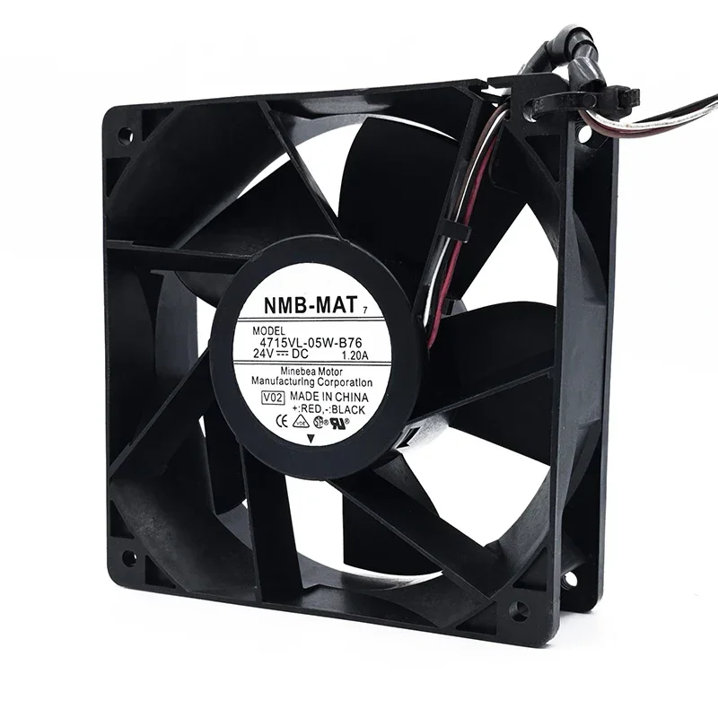 

120*120*38MM NMB 4715VL-05W-B76 24V 1.20A 12CM 12038 ACS880 inverter cooling fan