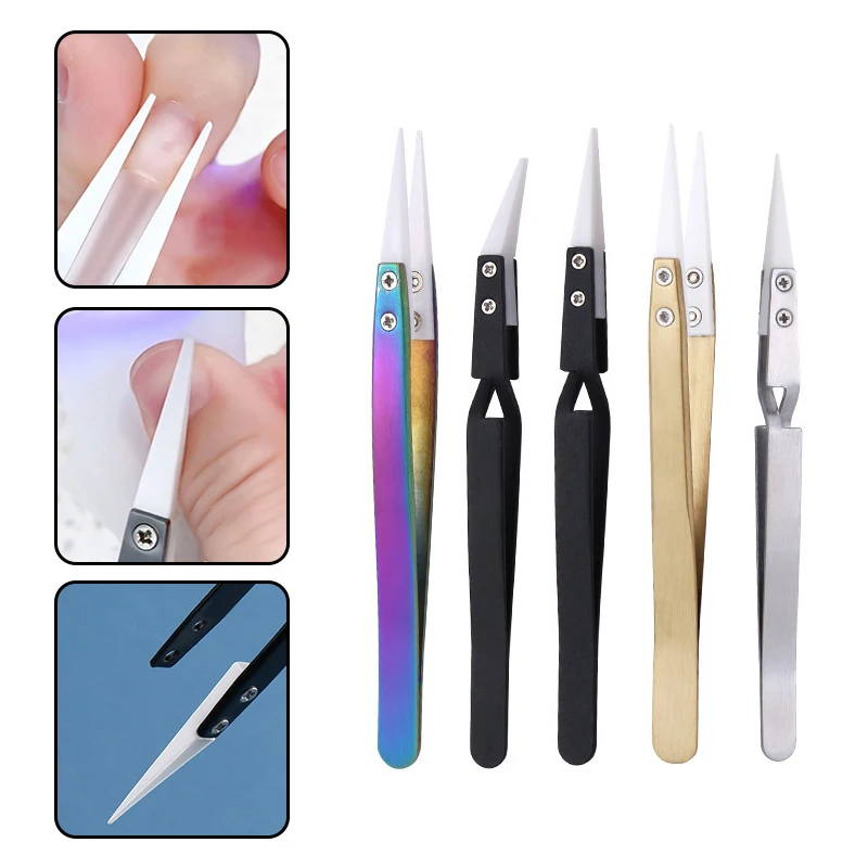 [ZY44] Stainless Steel Nails Shaping Tool Tweezers Nail Extension Clips For Nail Extension Nail Art Manicure