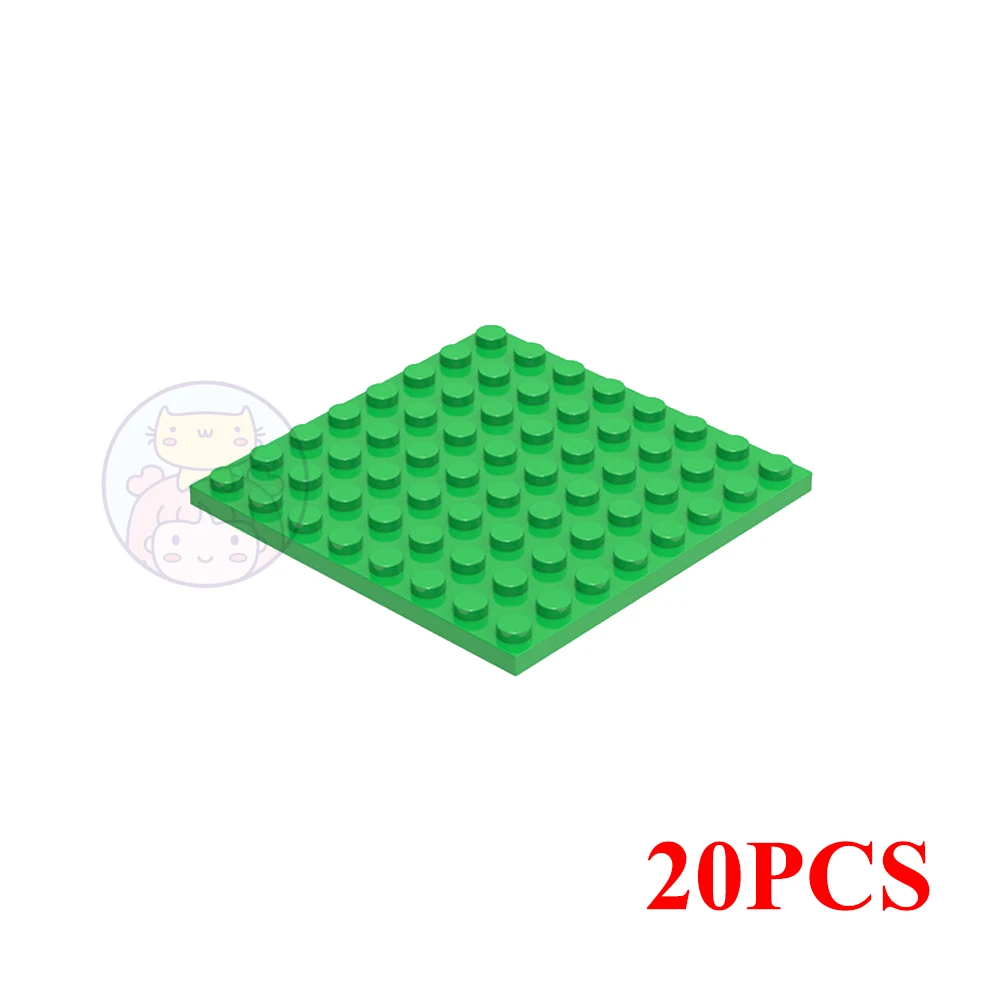 20 個 MOC 41539 プレート 8 × 8 ビルディングブロックキットハイテクボードハウスレンガ粒子 DIY アイデアおもちゃ子供の誕生日子供のギフト