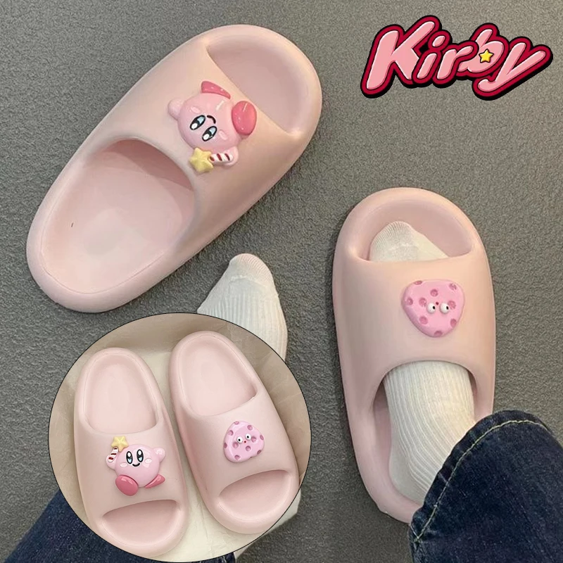 Kirby Ummer Cool Women Slippers Soft Cartoon Sandals Beach Casual Shoes Bathroom Light EVA Slides Brand Flip-flops Sandals Gifts