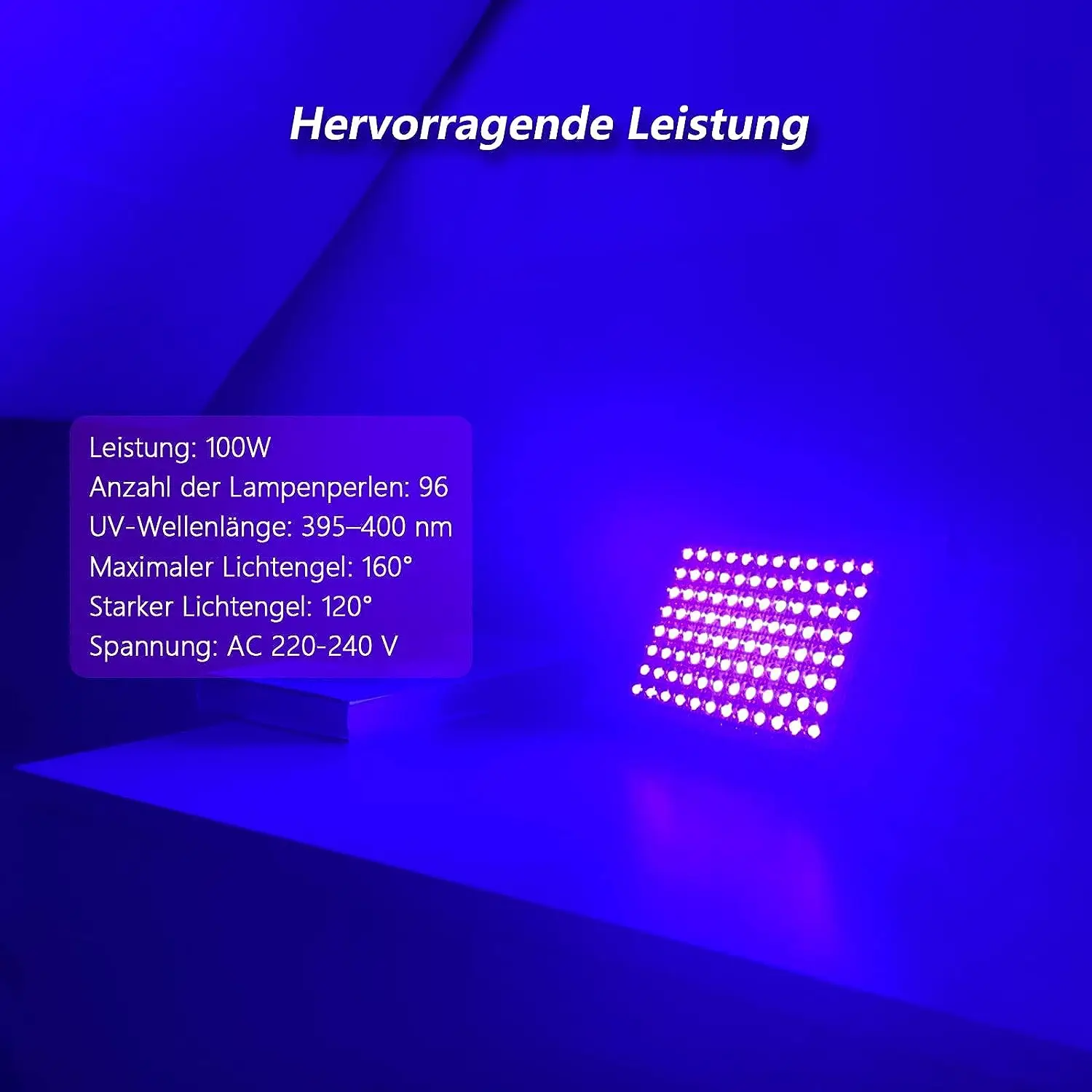 4 шт., УФ-лампы для дискотеки, 50 Вт/100 Вт