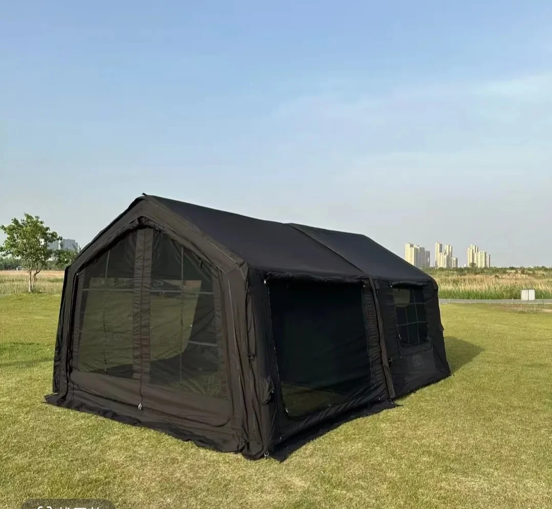 8m²+8m² Outdoor Waterproof Four-Season Family Camping Tent Stylish Roof Inflatle Air Tent