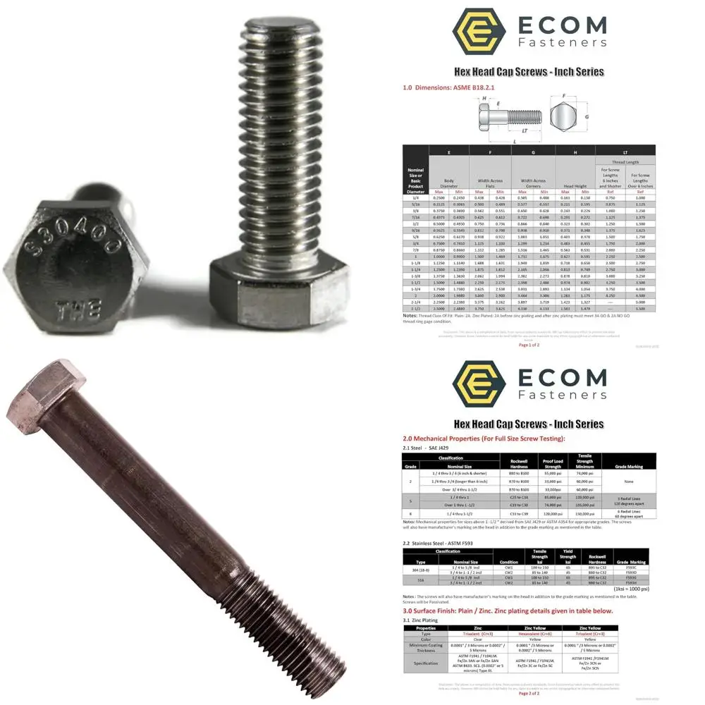 مسامير سداسية من الفولاذ المقاوم للصدأ 18-8 3/8-16 × 3/4 بوصة خيط خشن ملولب بالكامل 700 قطعة