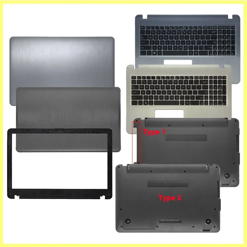 

For ASUS X540 A540U F540U R540U X540L VM520 X540S C520U X540SA F540S LCD Back Cover Front Bezel Hinges Palmrest Top Bottom Case