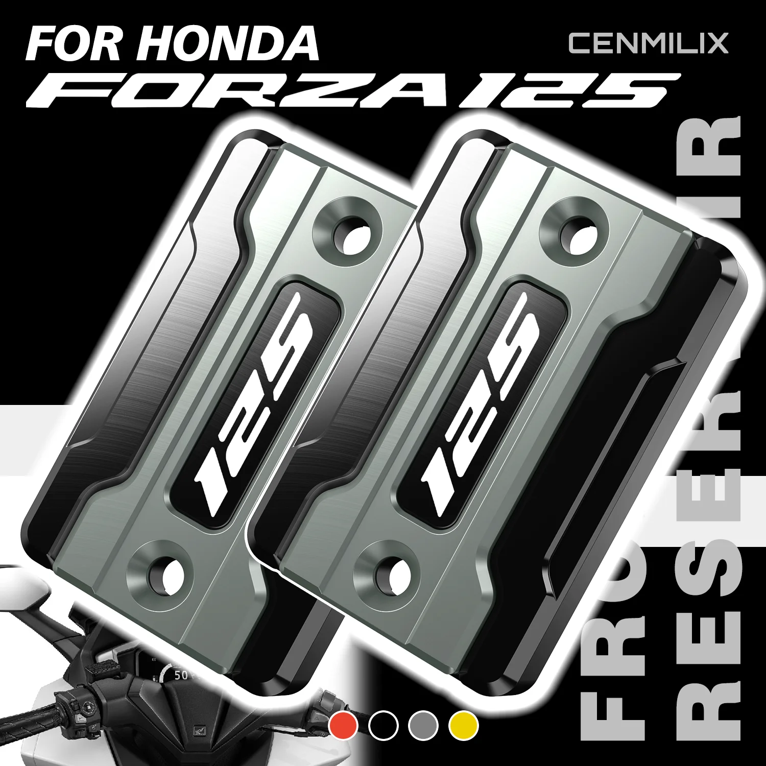 

NSS125 For HONDA FORZA125 Forza 125 NSS 125 2015-2024 Accessories Motorcycle Front Brake Fluid Reservoir Cover Oil Filler Cap