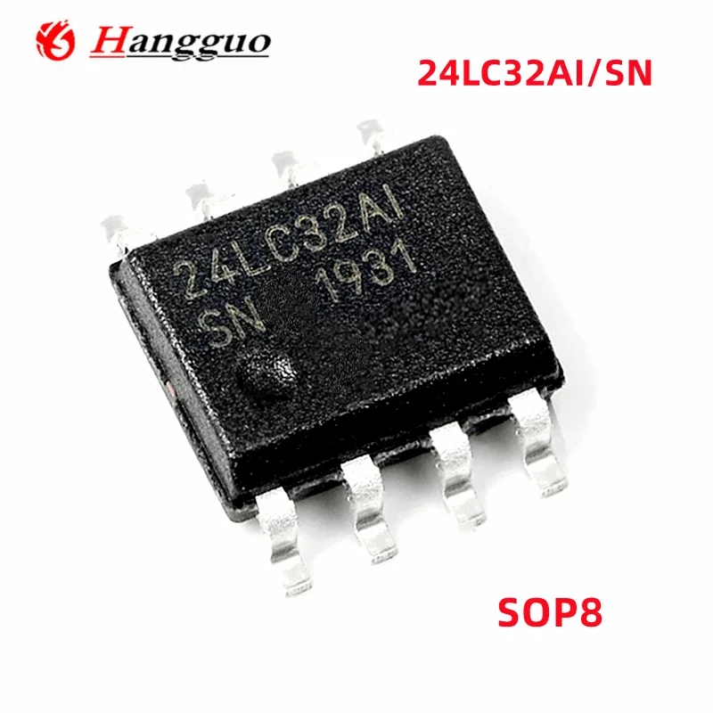 10PCS Original 24LC32A-I/SN 24LC32AI  SOP-8  Memory Chip