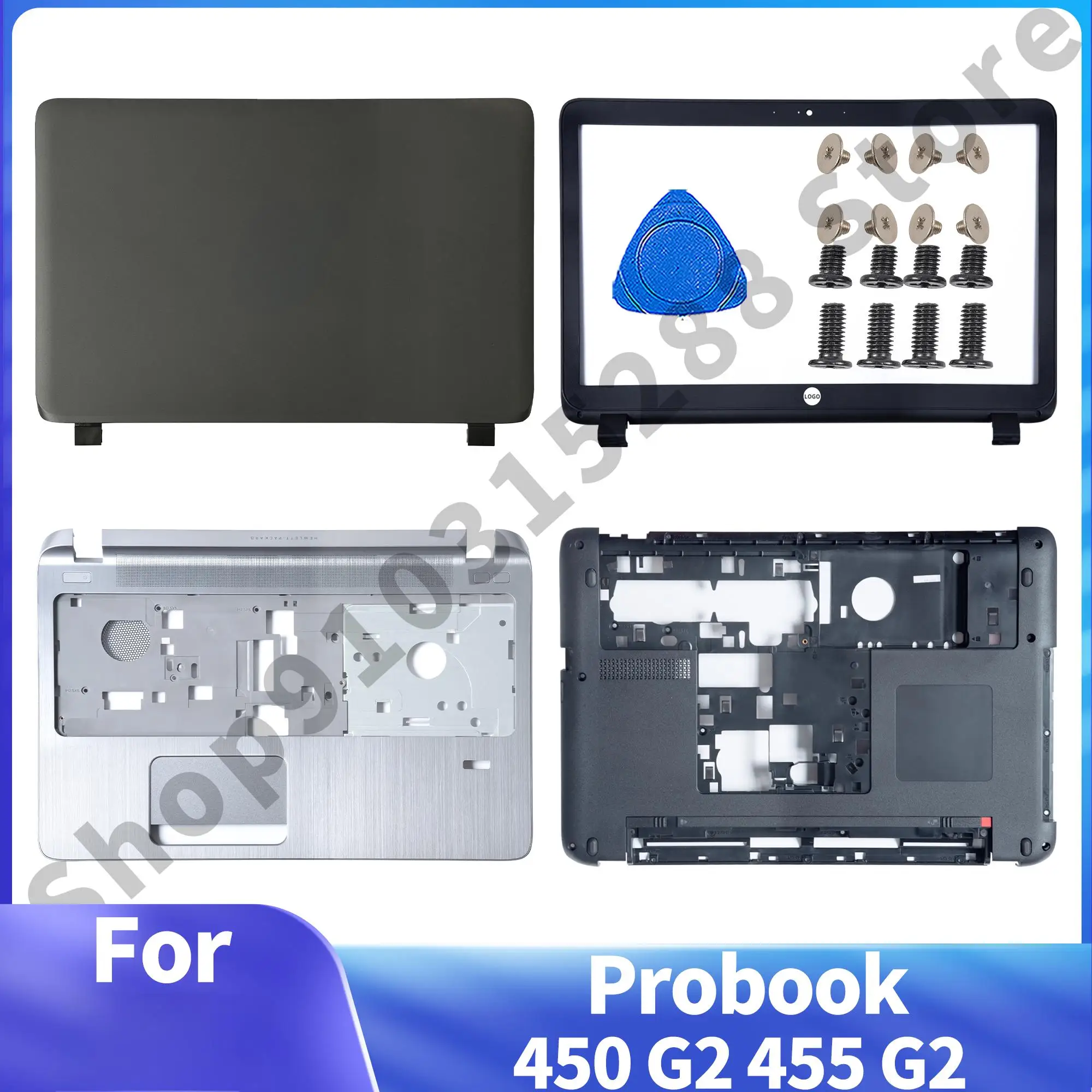 

New Laptop Part For Probook 450 G2 455 G2 LCD Back Cover Lid Front Bezel Palmrest Bottom Case Notebook Cases Replacement