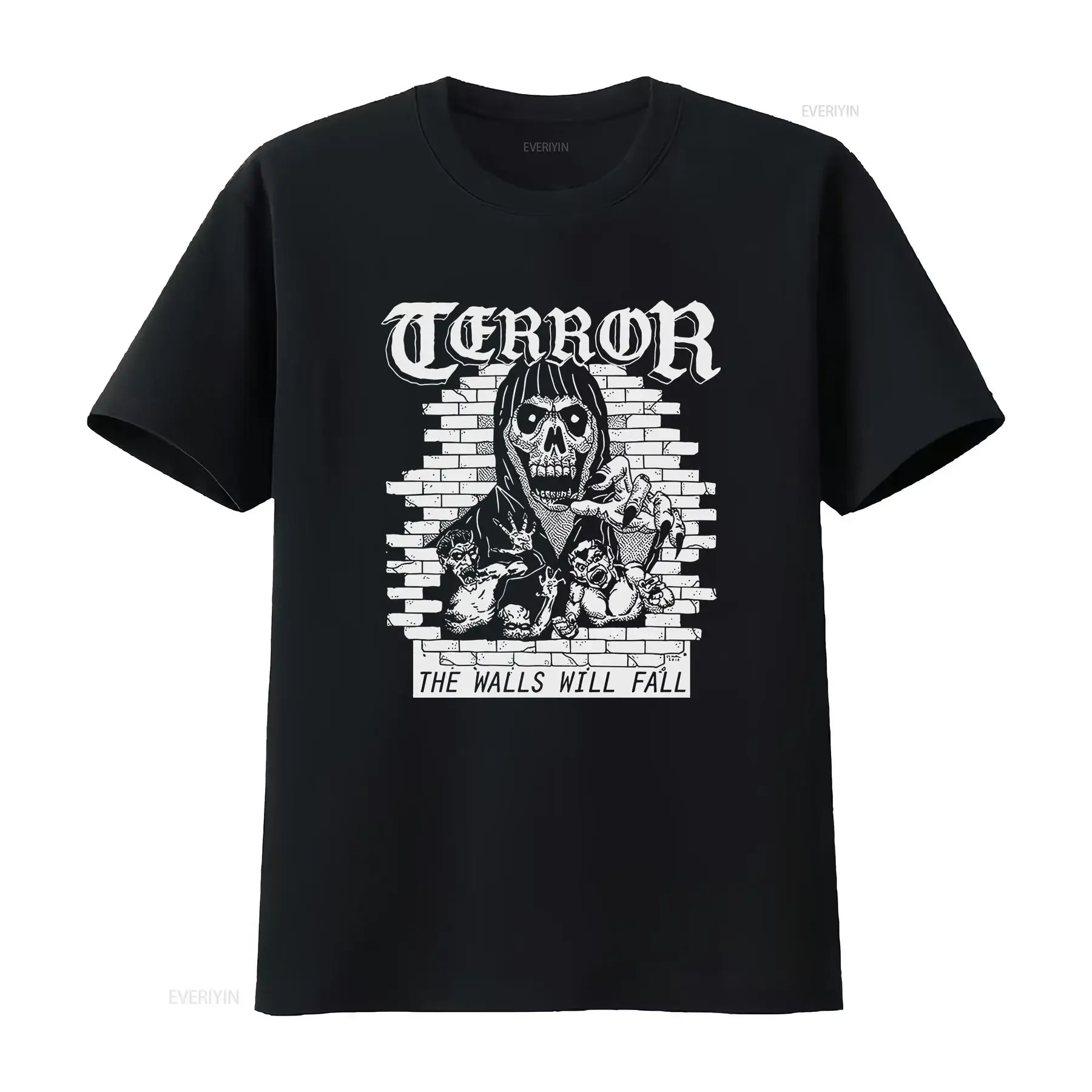 Terror American Beatdown Hardcore Band The Walls Will Fall T Shirt S 3XL vintage Washed Stretched streetwear Versatile fashion