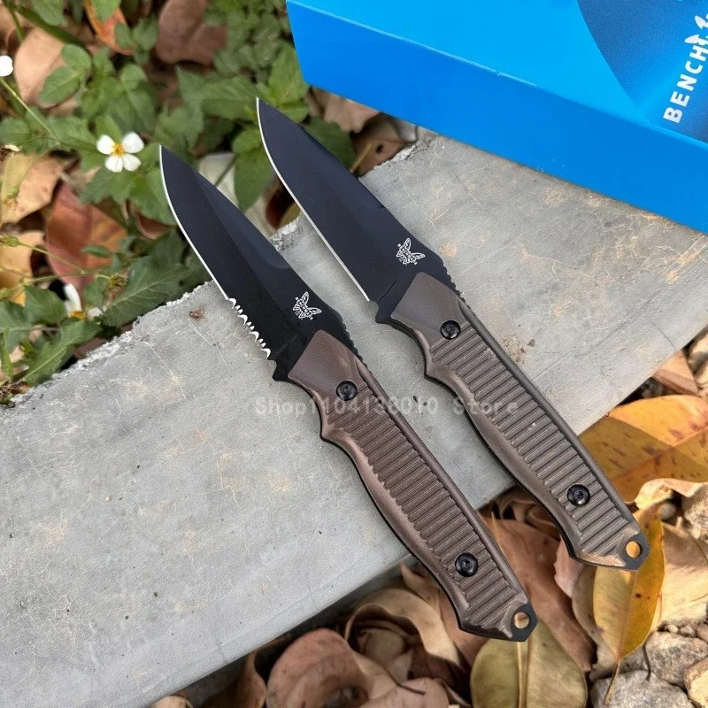 

BM 140BK High Hardness Straight Knife 440C Steel Blade Aluminum Alloy Handle Outdoor Wilderness Survival EDC Tool Window Breaker