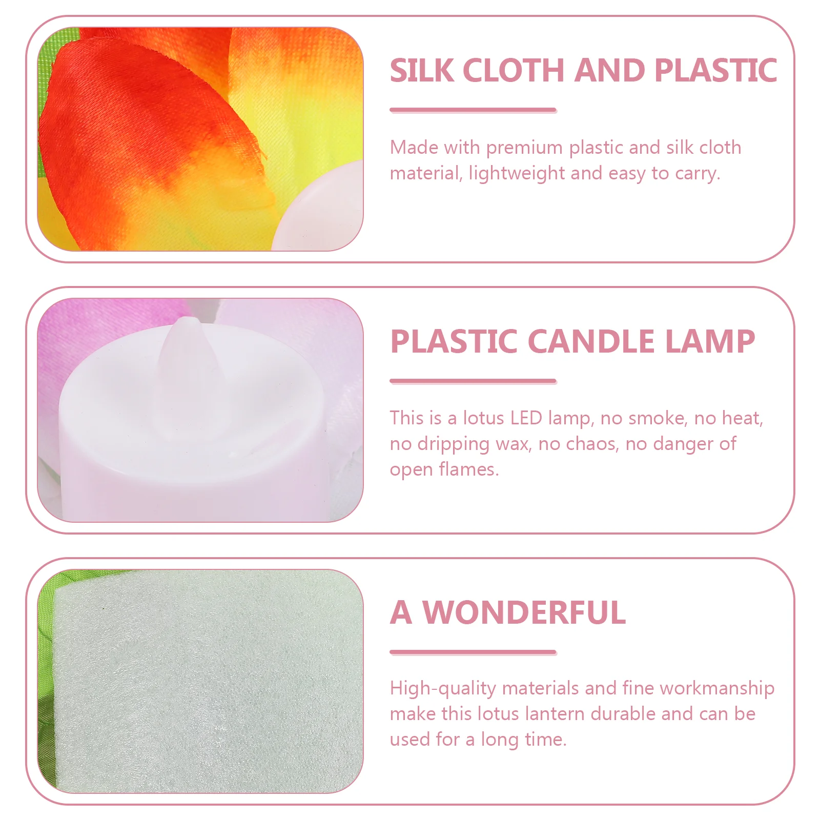 5 Pcs Electronic Lotus LED Lights Festival Lamps Creative River Lantern Electric Silk Cloth Decorative