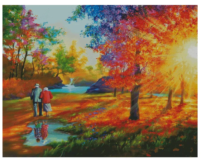 

Accompany the old figure 14CT Unprinted Top Quality Cross Stitch Kit Crafts Embroidery Art DIY Handmade Needlework Home Decor