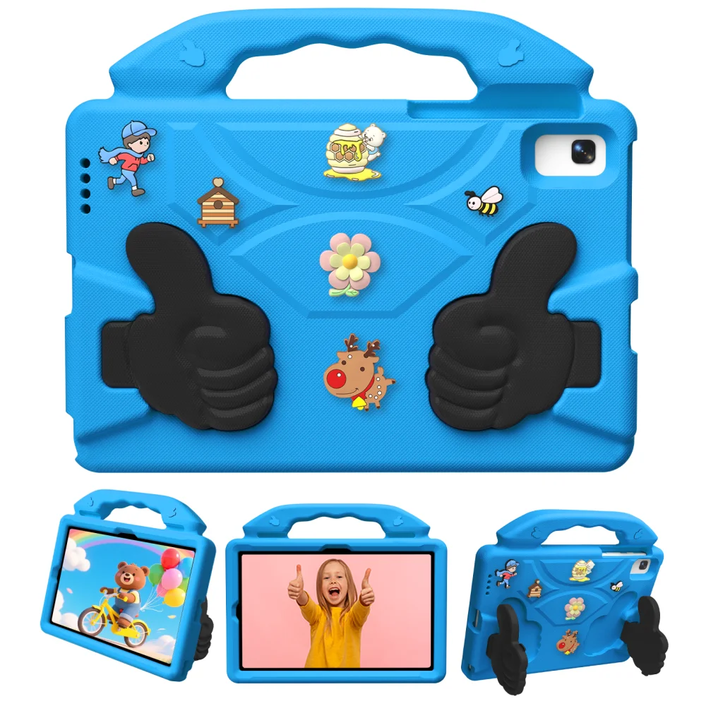 Kids EVA Cute Case for Huawei Matepad 10.4 2020 BAH3-W09 2022 SE 10.4 2022 2023 Honor V6 V7 2024 Thumb Diy Cartoon Stand Cover