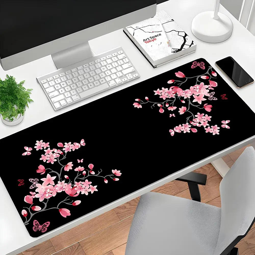 

Sakura Scenery Mouse Pad Large Anti-Slip Rubber Game MousePads Durable Desk mats Thick Seam Edge Suitable for Office and Gaming