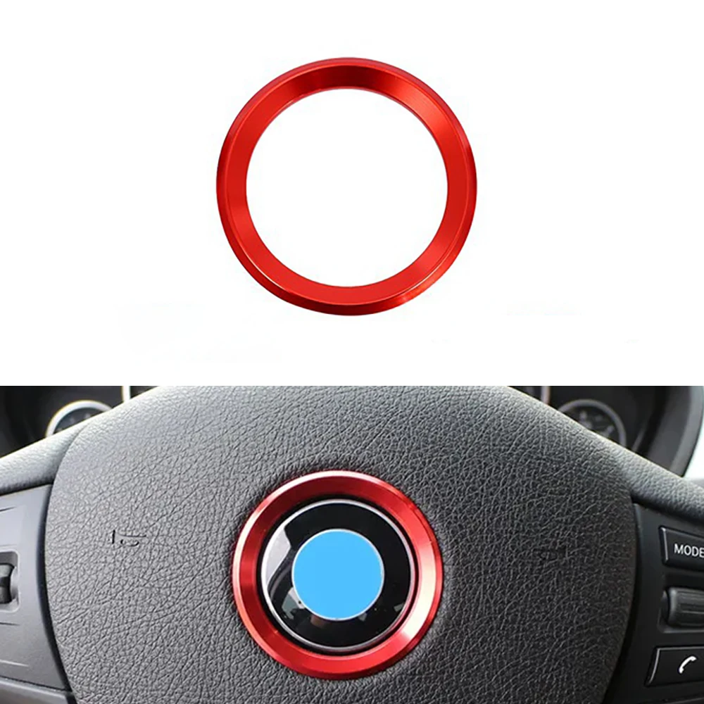 Car Steering Wheel Sticker Aluminum Circle Logo Trims Cover For BMW M3 M5 E36 E46 E60 E90 E92 X1 F48 X3 Car interior accessories