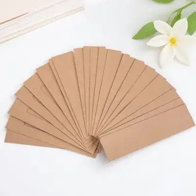 

20pcs Kraft Paper Sleeves Single Pen Packaging Tubes Gift Pen Storage Pouch Protective Holder For Office Accessories Organizers