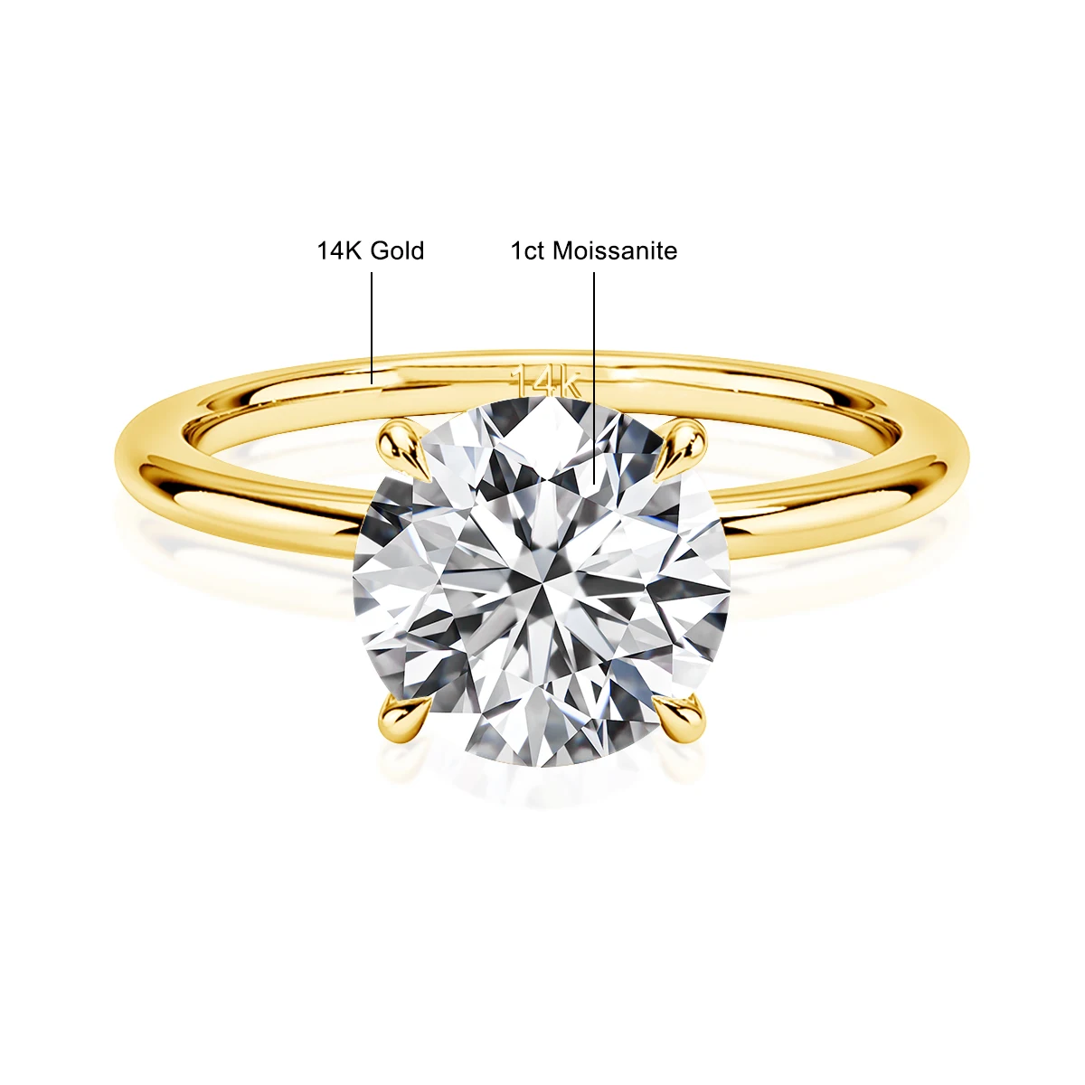 Szjinao 100% Oro Reale 14k Oro Moissanite Anello Donne di Lusso di Cerimonia Nuziale AU585 K Gioielli In Oro Promessa Anelli Vendita di Liquidazione Articoli Hot