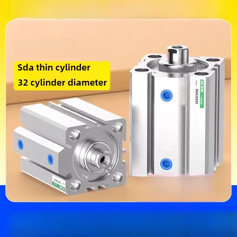 AirTAC SDA32 Thin Cylinder: 5/10/20/25/30 Adjustable Multi-Stroke  Double Acting Air Pneumatic Piston Cylinder