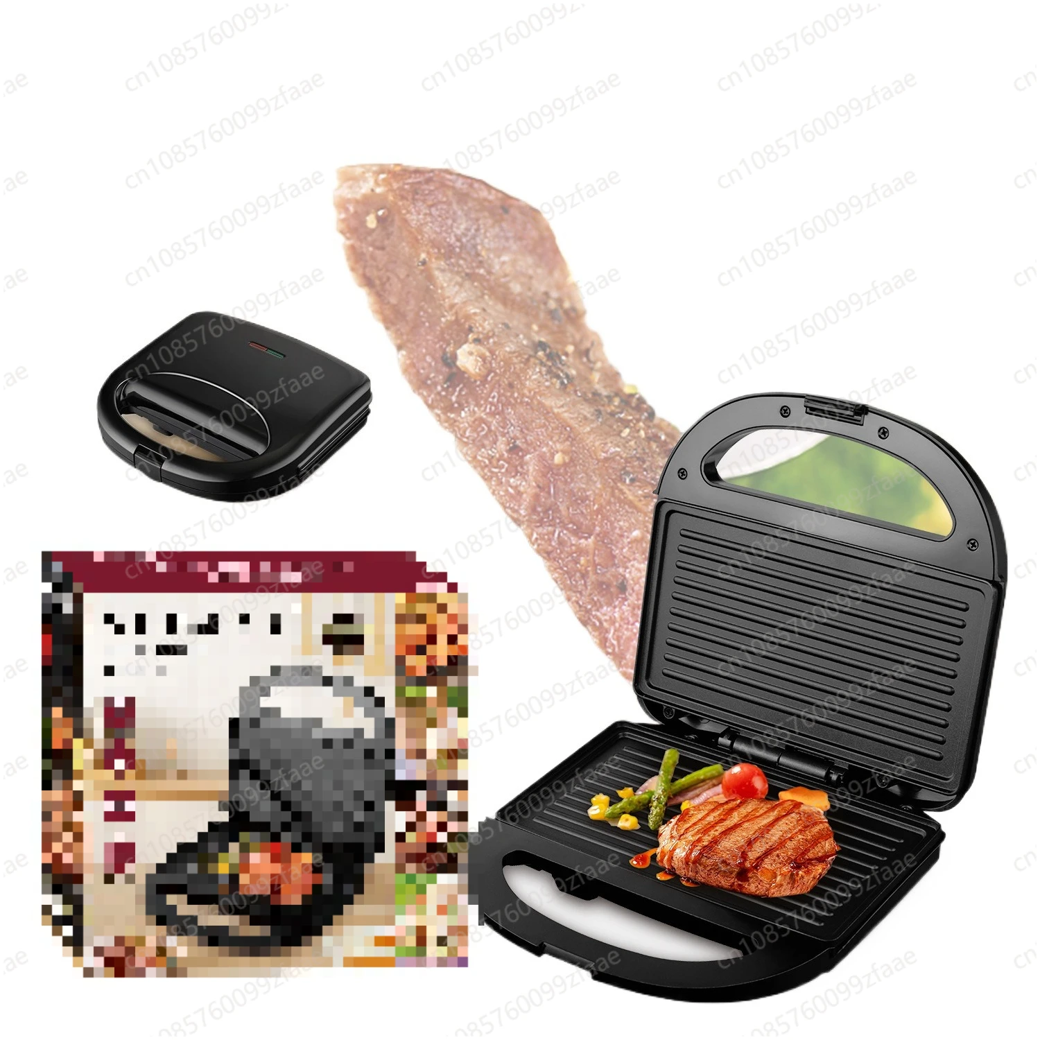 Steak machine Horizontal grill Household bread Breakfast maker Sandwich maker