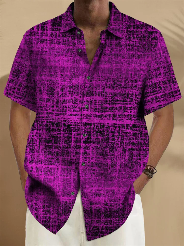 Retro style 3D printing Hawaiian beach shirt men and women casual fashion street short sleeve shirt men's wear