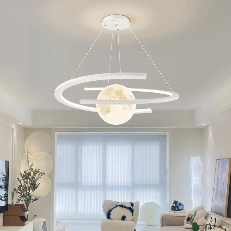 Nordic Creative Moon Living Room Pendant Lights LED Modern Simple Restaurant Kitchen Children's Room