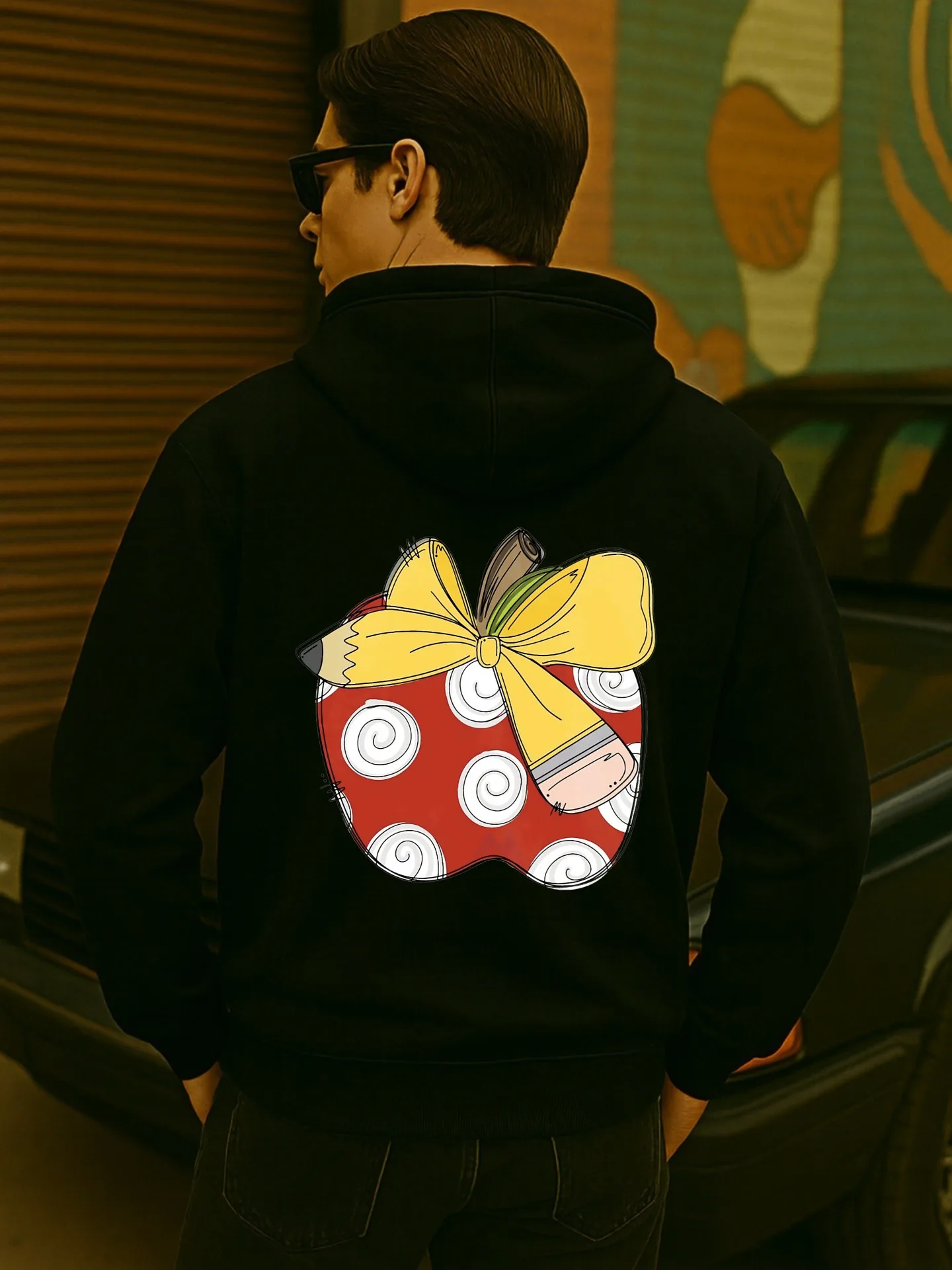 هوديي جرافيك للرجال، طباعة حروف اقتباس يسوع، نمط كاجوال، مبطن بالصوف، للرجال، للارتداء اليومي