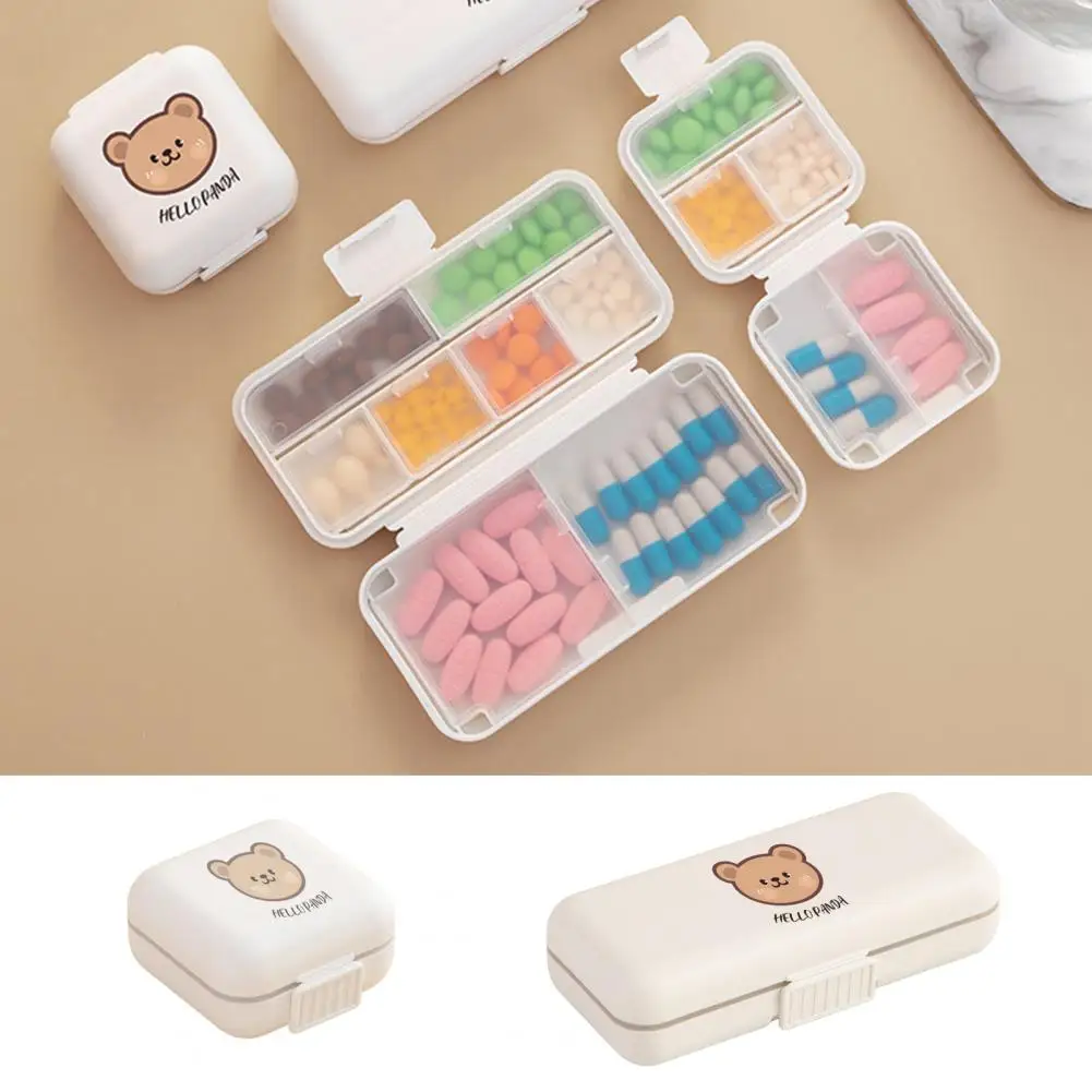 Useful Good Seal Moisture-proof Small Pill Dispensing Box Independent Opening Compact Tablet Organizer Household Products