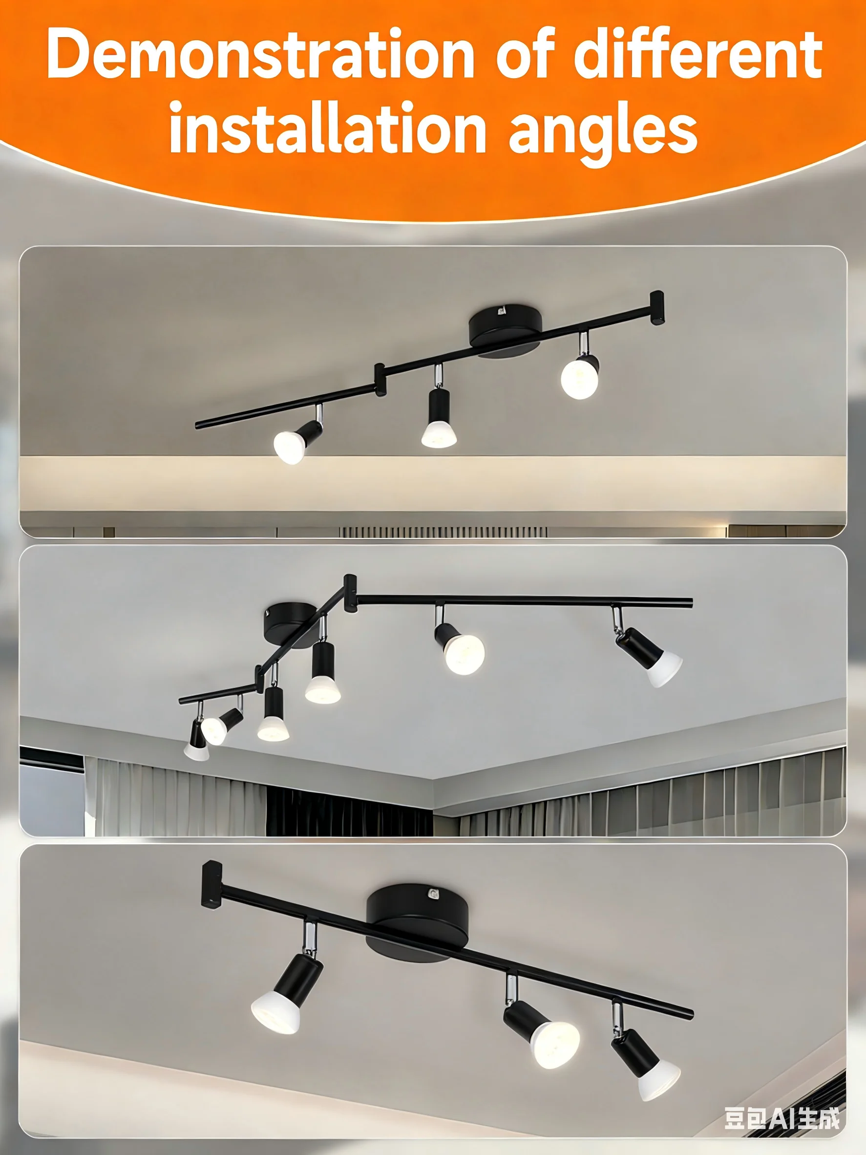 110v 220v Foldable Led Pendant Lights with GU10 Bulbs Ceiling Chandelier for Kitchen Living Room Spotlight lighting Decoration