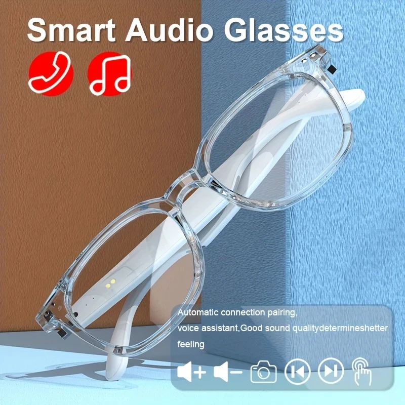

Smart Bluetooth 5.4 Glasses Can Listen Music Calls Photosensitive Sunglasses Fast Charging Headphone For Men Women