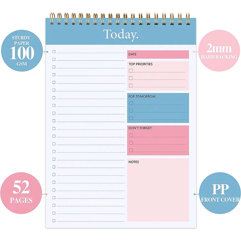 Organizer Schedule Writing A5 Weekly Planner Notebook Journal Agenda 2024 Cute Daily PadSchool Stationery Office Supplies