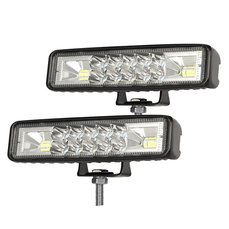 2Pcs 6 Inch 120W Flood Spot LED Work Light Bar Waterproof Warning Light For Driving Offroad Car Tractor Truck SUV