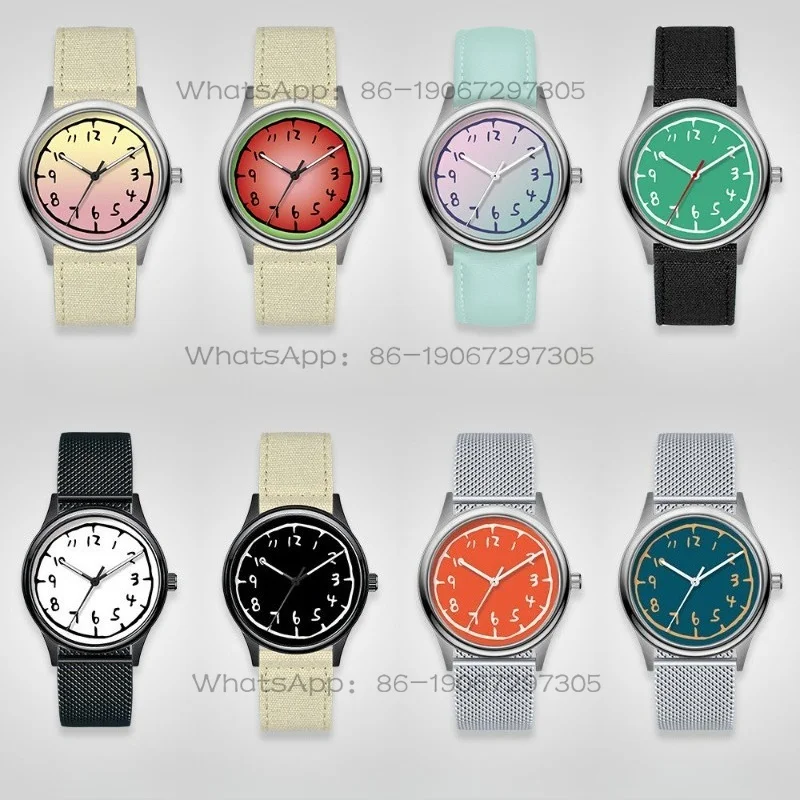 Color Creative Lemon Pink Watermelon Watch Fashion Watch Boys and Girls