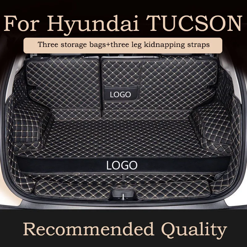 Auto Full Coverage Trunk Mat For Hyundai TUCSON 2021 2022 2023 Car Boot Cover Pad Cargo Liner Interior Protector Accessories