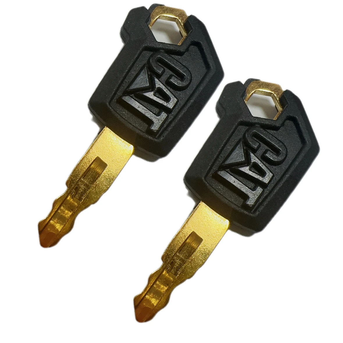 20PCS Iron Key for Caterpillar CAT Heavy Equipment Ignition Loader Excavator Dozer Metal & Plastic Black & Gold New