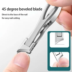 Stainless Steel Nail Clippers 360 Rotating Blade Anti Splash And Anti Slip Nail Clipper Set Household Large Mouth Pliers