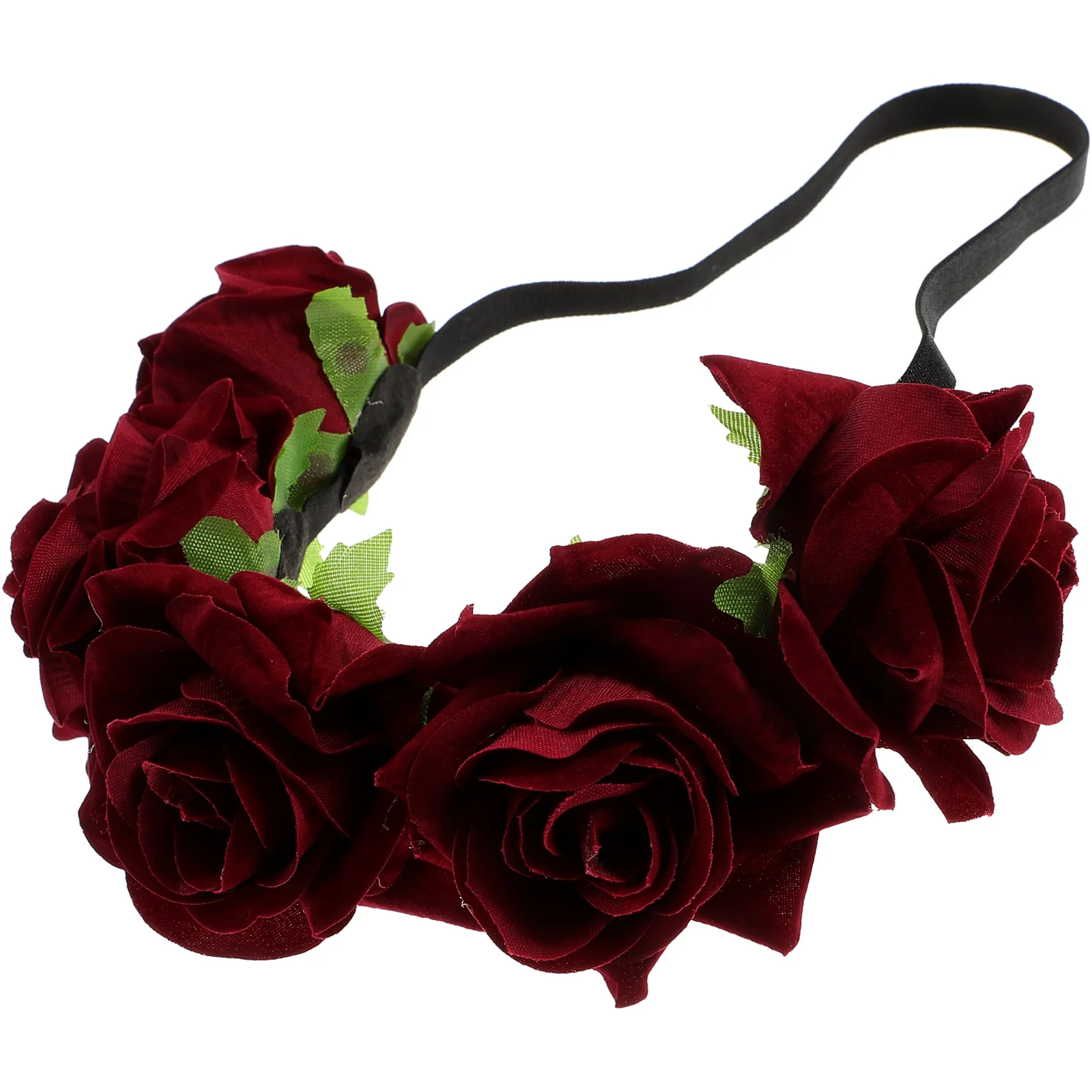 

Rose Headband Floral Headpiece Women Dried Flower Crown Bridegroom Hairpiece Wedding Holiday Beach Party Matching Outfits Photo