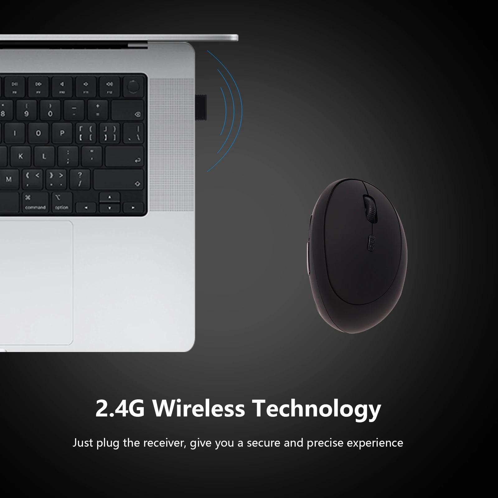 CHYI Mouse verticale ergonomico 2.4G Wireless USB ricaricabile 1600 DPI Mouse da gioco Mini mouse da gioco 6D per computer portatile PC