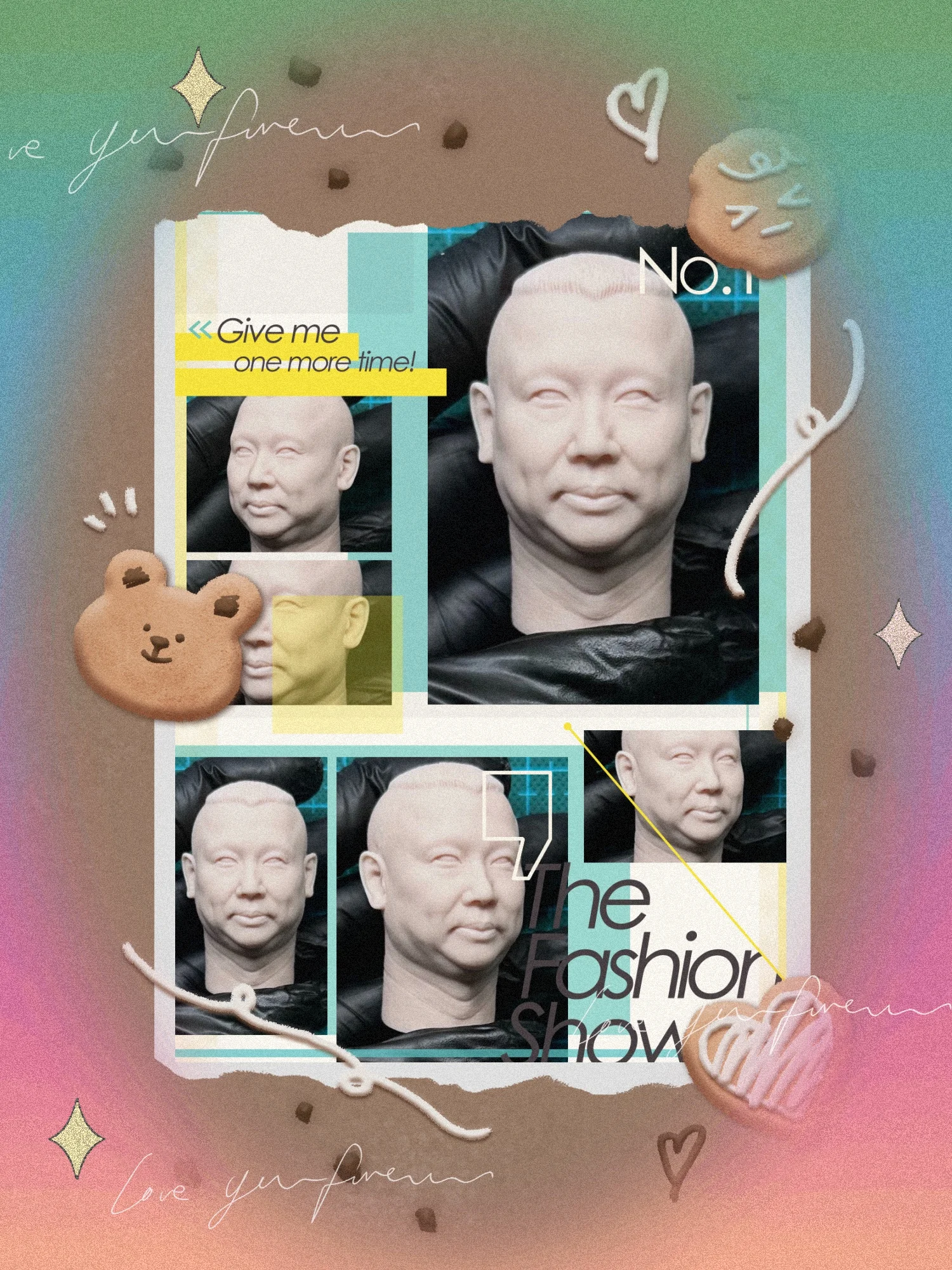 

In Stock 1/6 Scale Cross-talk Performer Degang Guo Unpainted Male Head Carving Model Fit 12inchs Action Figure Body