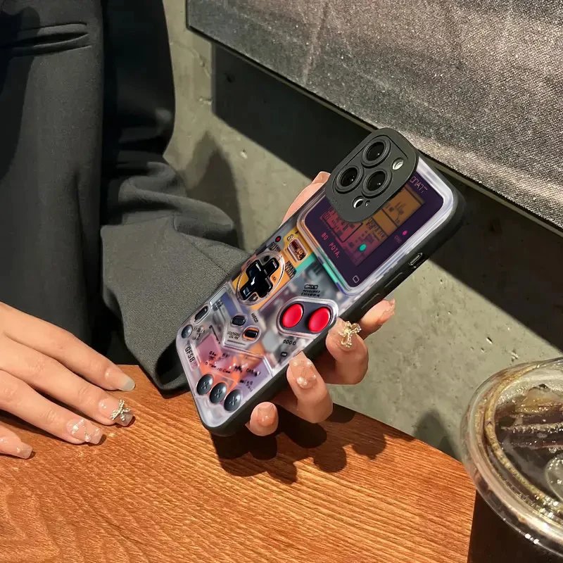 التكنولوجيا لعبة وحدة التحكم قضية الهاتف آيفون 11 12 13 14 15 16 برو ماكس 7 8 زائد XR X XS 16E SE للصدمات سيليكون لينة غطاء