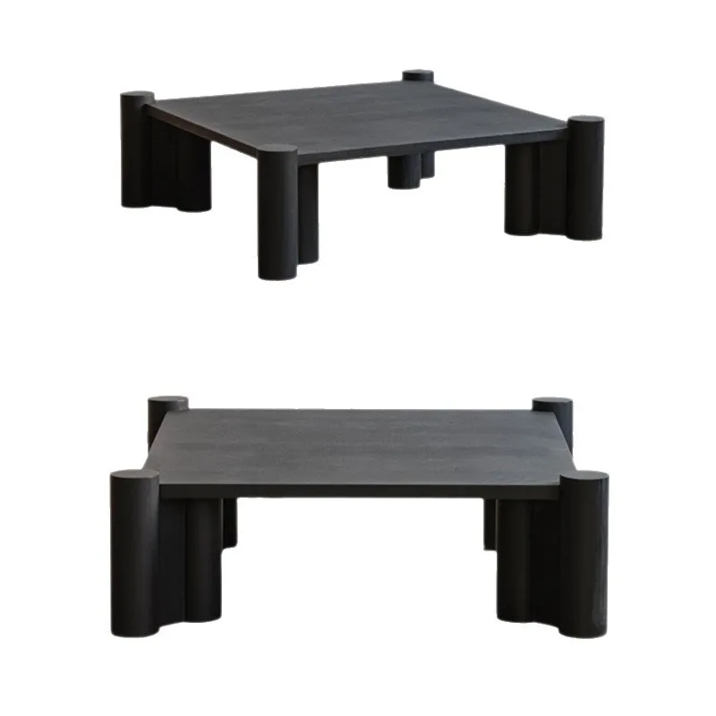 French square small apartment coffee table, living room home modern solid wood table, Japanese bed and breakfast table