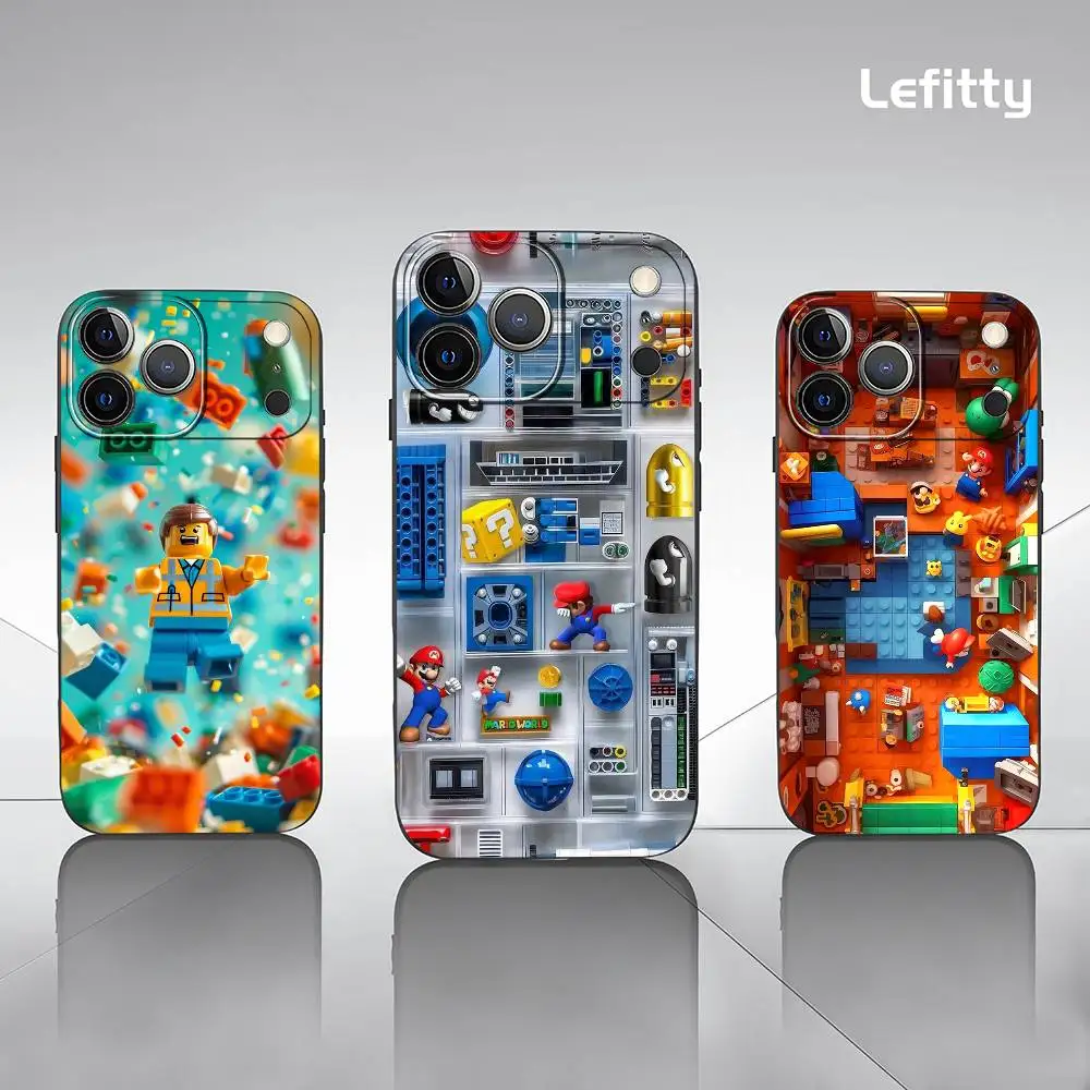 

Game S-Super M-Mario Phone Case For iPhone 17 16 15 14 13 12 11 Pro Max Plus Mini Black Frosted Soft Shell Funda