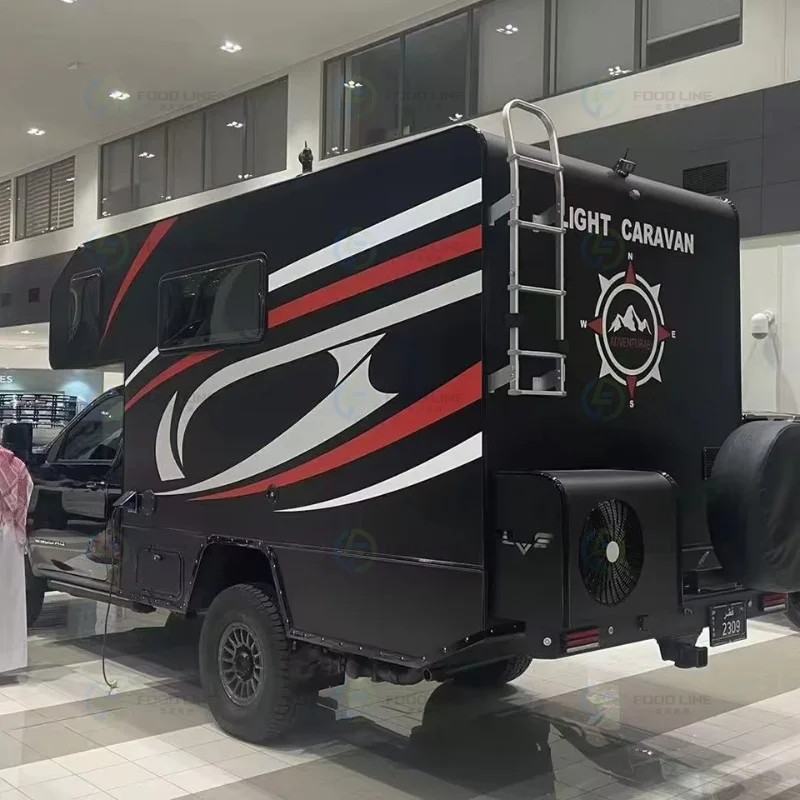 Custom Fiberglass Pickup Truck Camper Slide in Hard Side Truck RV Camper for Outdoor Camping Overland Travel