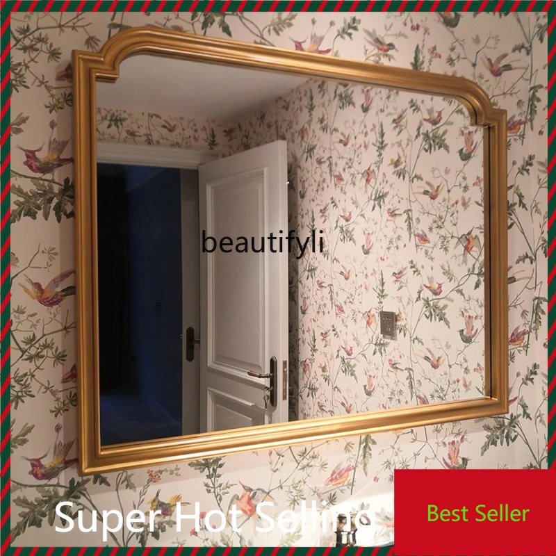

F185 Retro and old entrance decorative mirror, bathroom wall-mounted mirror, custom vanity table vanity mirror