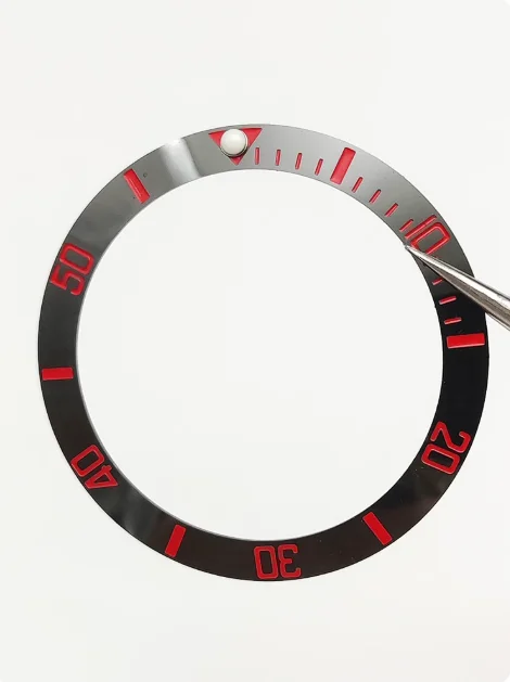 38mm red and blue ceramic inlaid case, inner diameter 30.5mm, suitable for 40mm men's watch
