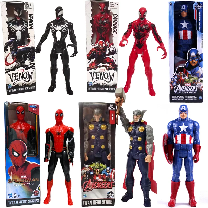Oryginalne figurki Hasbro Kapitan Ameryka Iron Spider-Man Hulk Exterminator Avengers serial telewizyjny z USA 3 ruchome figurki modelowe zabawki