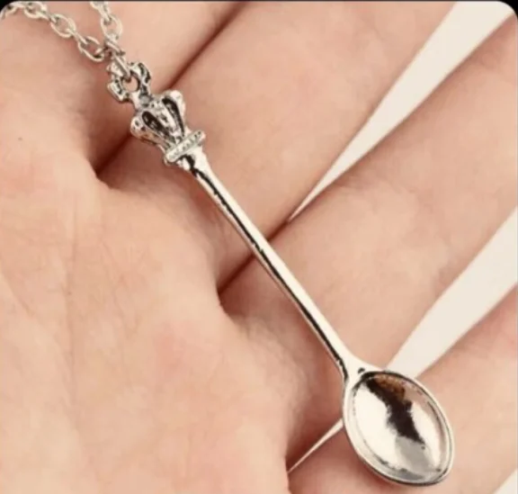 20pcs New Fashion Necklace crown spoon Pendants Short Long Women Men Colar Gift Jewelry Choker