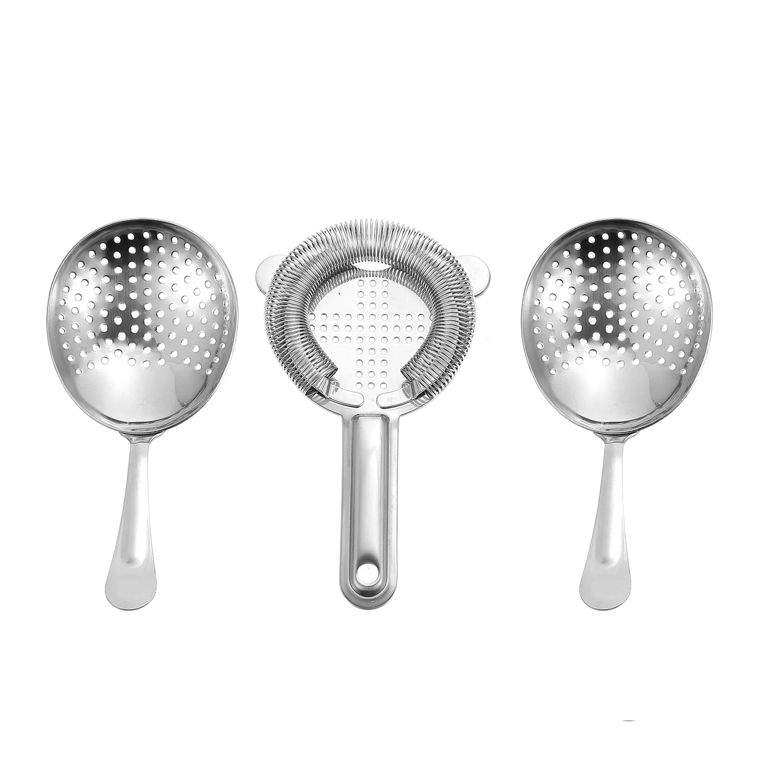 

3Pcs Stainless Steel Cocktail Shakers Bartender Supplies Set Professional Mixology Tools Practical Household Bar