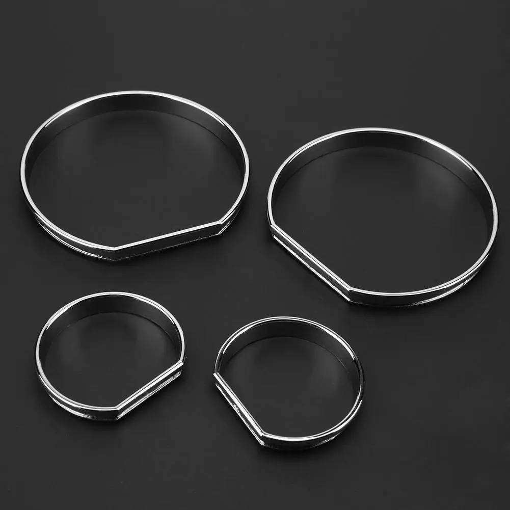 4pcs for BMW E46 Car Interior Front Instrument Panel Decorative Frame Stickers Trim Dial Ring Trim Auto Interior Car Accessory